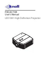 Preview for 1 page of Knoll LED1081 User Manual