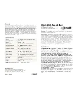 Preview for 1 page of Knoll MA1250 Installation Instructions