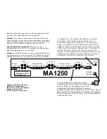 Preview for 4 page of Knoll MA1250 Installation Instructions