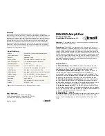 Knoll MA850 Installation Instructions preview