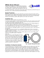 Предварительный просмотр 1 страницы Knoll SR62 Owner'S Manual