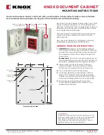 Knox DOCUMENT CABINET Mounting Instructions preview