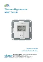 Preview for 1 page of KNX TH-UP Technical Data And Installation Notes