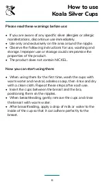 Preview for 6 page of Koala Babycare Silver Cups User Manual