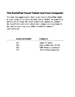 Preview for 2 page of Koala Technologies KoalaPad Owner'S Manual