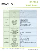 Preview for 12 page of KoamTac KDC185 Quick Manual