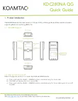 Предварительный просмотр 3 страницы KoamTac KDC280 Quick Manual