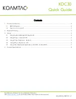 Preview for 2 page of KoamTac KDC30 Quick Manual