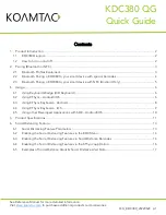 Preview for 2 page of KoamTac KDC380 QG Quick Manual