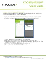 Preview for 14 page of KoamTac KDC480 UHF Quick Manual