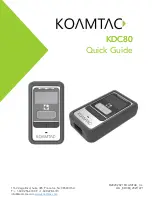 Предварительный просмотр 1 страницы KoamTac KDC80 Quick Manual