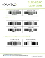 Предварительный просмотр 10 страницы KoamTac SLED-MSRIC Quick Manual