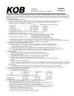 Предварительный просмотр 32 страницы KOB PYROT KPT 1250 Operation And Maintenance Instructions