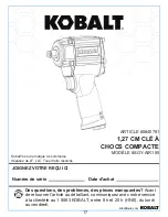 Предварительный просмотр 17 страницы Kobalt 0840781 Manual