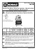 Preview for 1 page of Kobalt 162700 Operator'S & Parts Manual