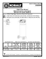 Kobalt 215914 Parts Manual preview