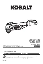 Preview for 1 page of Kobalt 3728294 Manual