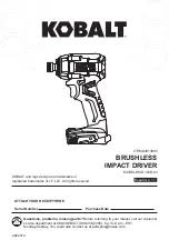 Preview for 1 page of Kobalt 4913880 Manual