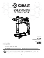 Preview for 1 page of Kobalt K10D-06AB User Manual