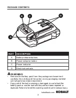 Preview for 3 page of Kobalt KB 124-03 Manual