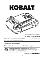 Preview for 11 page of Kobalt KB 124-03 Manual