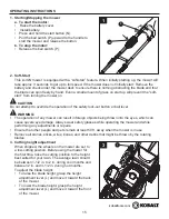 Предварительный просмотр 15 страницы Kobalt KM1940-06 User Manual