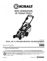 Preview for 1 page of Kobalt KM2040X-06 User Manual