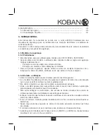 Предварительный просмотр 19 страницы koban KP-05 Instruction Manual