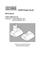 KOBE Brillia CHX91 SQB-2 Series Installation Instructions And Operation Manual предпросмотр