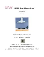 Preview for 1 page of KOBE CH-180 Installation Instructions And Operation Manual