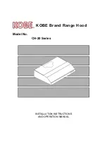 KOBE CH-20 Series Installation Instructions And Operation Manual preview