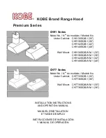 Preview for 1 page of KOBE CH7730SQB-1 Installation Instructions And Operation Manual