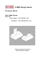 Preview for 1 page of KOBE CH7736SQB-1 Installation Instructions And Operation Manual