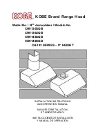 Предварительный просмотр 1 страницы KOBE CH9130SQB Installation Instructions And Operation Manual