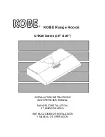 Preview for 1 page of KOBE CHX30 Series Installation Instructions And Operation Manual