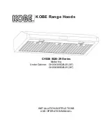 KOBE CHX36 SQB-29 Series Installation Instructions And Operation Manual preview