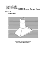 KOBE CHX8136SF Installation Instructions And Operation Manual preview