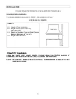 Preview for 7 page of KOBE Deluxe IN2636SQB-1100-5A Installation Instructions And Operation Manual