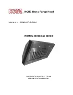 KOBE IN2630SQB-700-1 Installation Instructions And Operation Manual preview