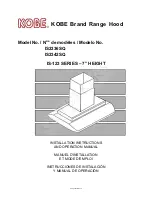 KOBE IS2336SQ Installation Instructions And Operation Manual preview