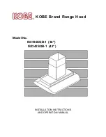 Предварительный просмотр 1 страницы KOBE IS2336SQB-1 Installation Instructions And Operation Manual