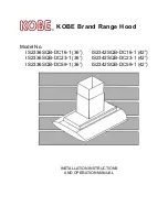 KOBE IS2336SQB-DC16-1 Installation Instructions And Operation Manual предпросмотр