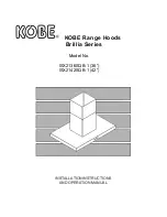 KOBE ISX2136SQB-1 Installation Instructions And Operation Manual предпросмотр