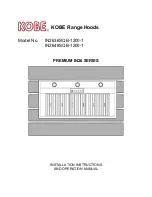 KOBE PREMIUM IN26 Series Installation Instructions And Operation Manual предпросмотр