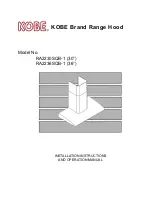 Предварительный просмотр 1 страницы KOBE RA2230SQB-1 Installation Instructions And Operation Manual