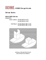 Предварительный просмотр 1 страницы KOBE RA3830SQB-5 Installation Instructions And Operation Manual