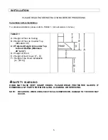 Предварительный просмотр 8 страницы KOBE RA9230SQB-1 Installation Instructions And Operation Manual