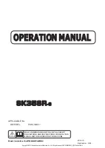 Kobelco SK35SR-6 Operation Manual preview