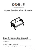 KOBLE Naples GFNAPB Care And Instructions Manual preview