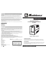 Koblenz 4816 R Operation & Instruction Manual preview